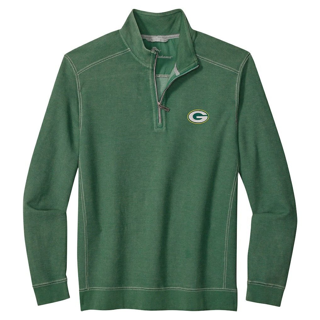 Green Bay Packers Big & Tall Montego Bay Half-Zip Pullover - Green - Tommy Bahama