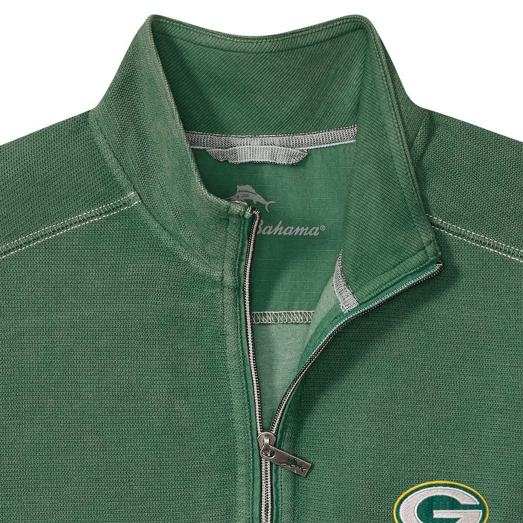 Green Bay Packers Big & Tall Montego Bay Half-Zip Pullover - Green - Tommy Bahama