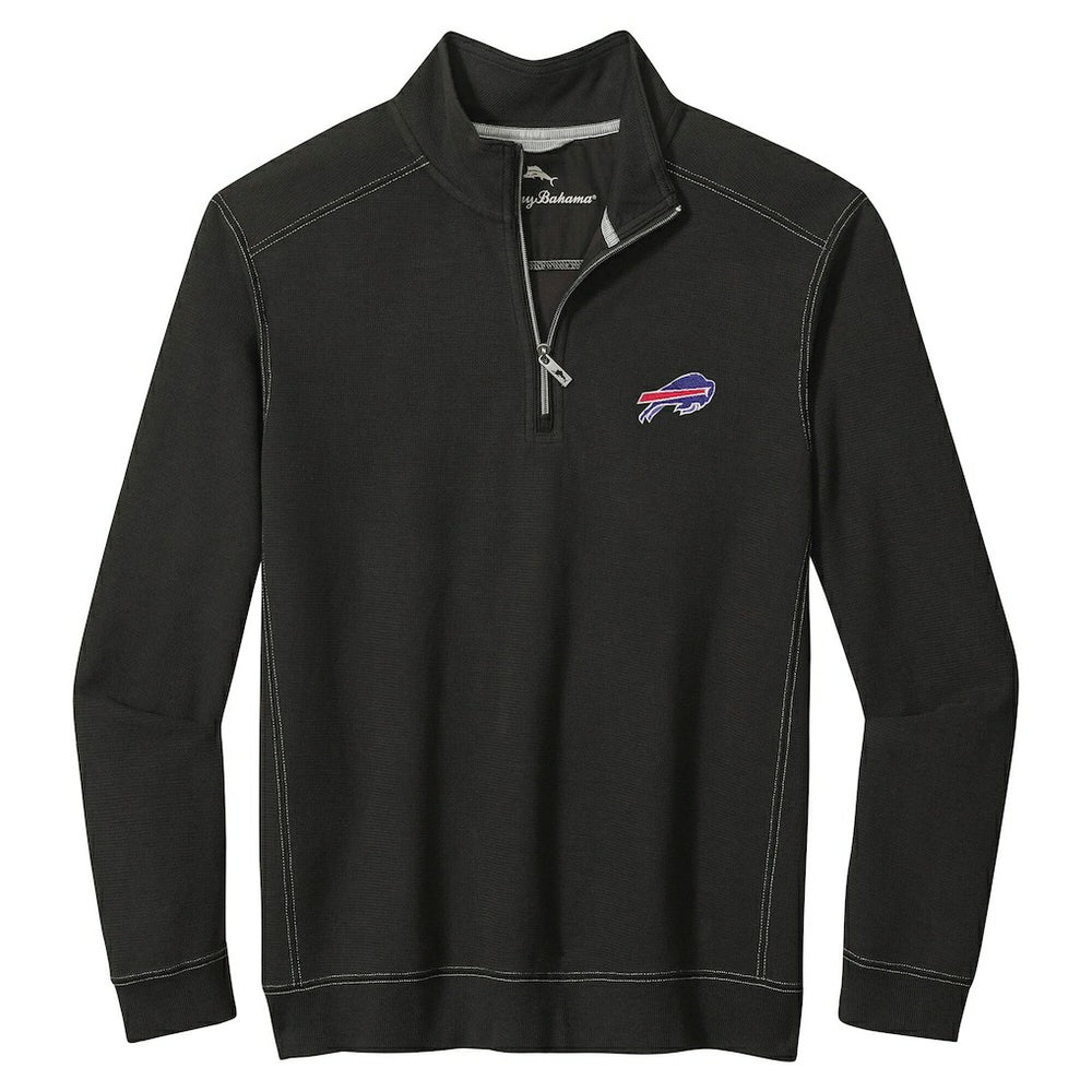 Buffalo Bills Big & Tall Montego Bay Half-Zip Pullover - Black - Tommy Bahama