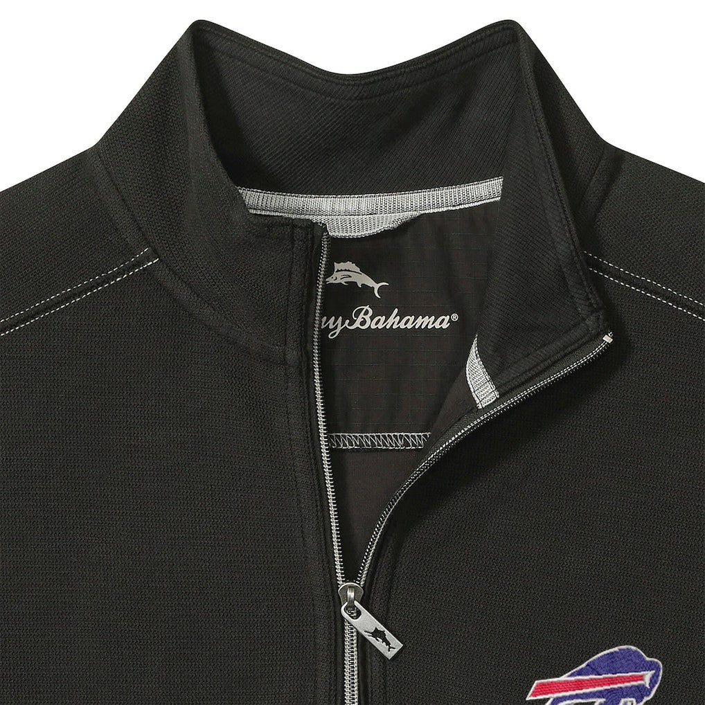 Buffalo Bills Big & Tall Montego Bay Half-Zip Pullover - Black - Tommy Bahama