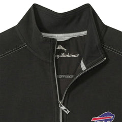 Buffalo Bills Big & Tall Montego Bay Half-Zip Pullover - Black - Tommy Bahama