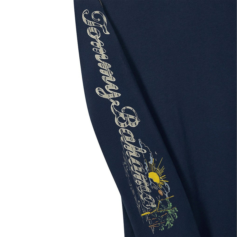 Chicago Bears Oasis Endzone Lux Long Sleeve T-Shirt - Navy - Tommy Bahama