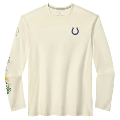 Indianapolis Colts Oasis Endzone Lux Long Sleeve T-Shirt - Cream - Tommy Bahama