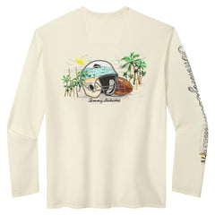Atlanta Falcons Oasis Endzone Lux Long Sleeve T-Shirt - Cream - Tommy Bahama