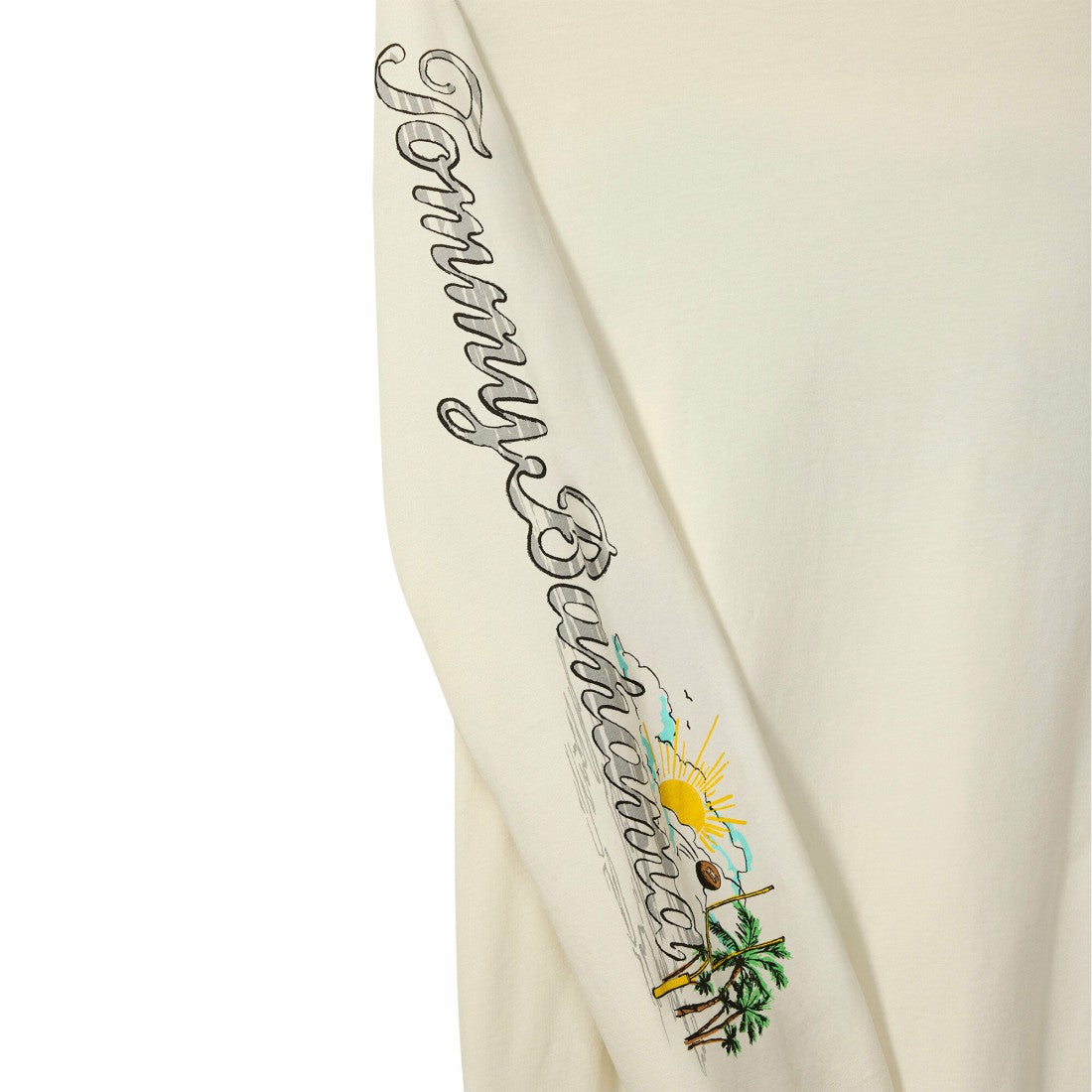 Detroit Lions Oasis Endzone Lux Long Sleeve T-Shirt - Cream - Tommy Bahama
