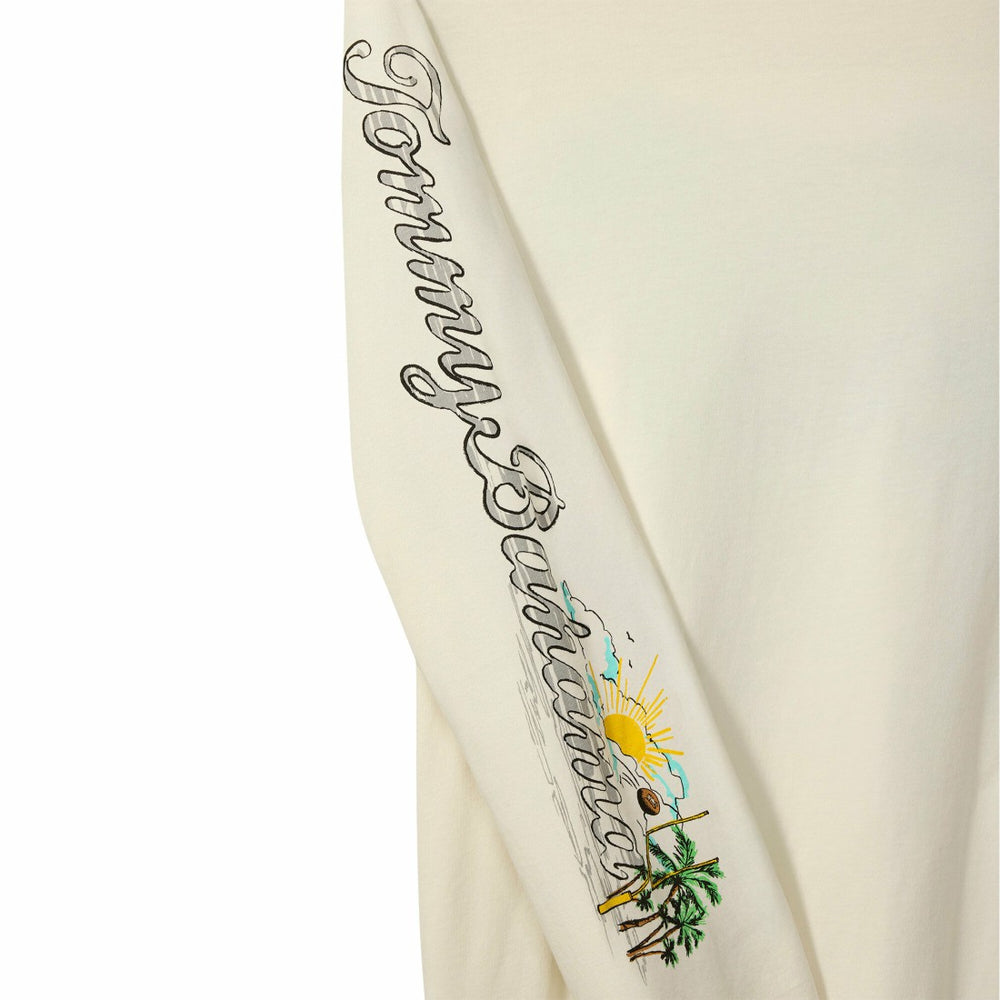 Detroit Lions Oasis Endzone Lux Long Sleeve T-Shirt - Cream - Tommy Bahama