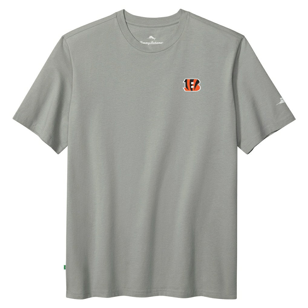 Cincinnati Bengals Huddle & Hang Tens T-Shirt - Gray - Tommy Bahama