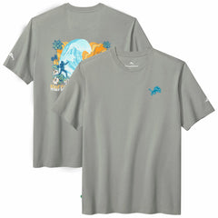 Detroit Lions Huddle & Hang Tens T-Shirt - Gray - Tommy Bahama