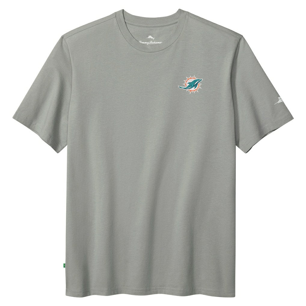 Miami Dolphins Huddle & Hang Tens T-Shirt - Gray - Tommy Bahama