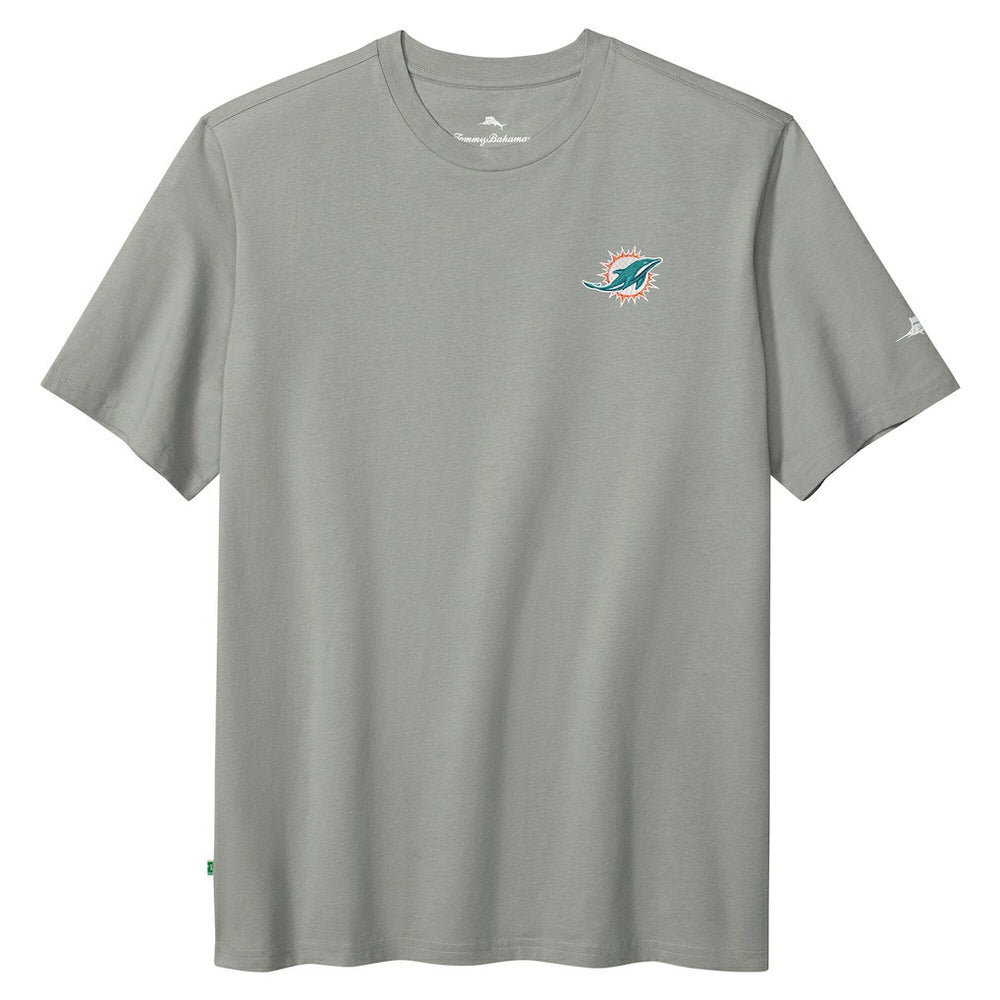 Miami Dolphins Huddle & Hang Tens T-Shirt - Gray - Tommy Bahama