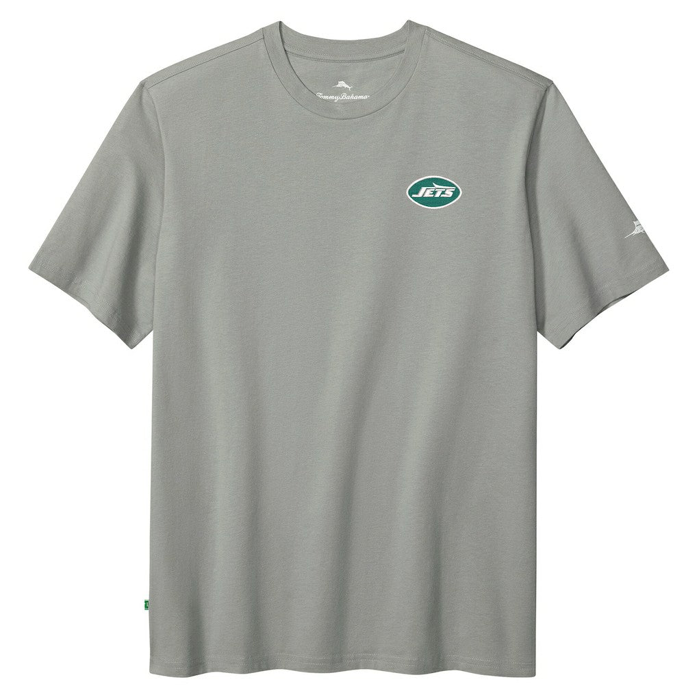 New York Jets Huddle & Hang Tens T-Shirt - Gray - Tommy Bahama