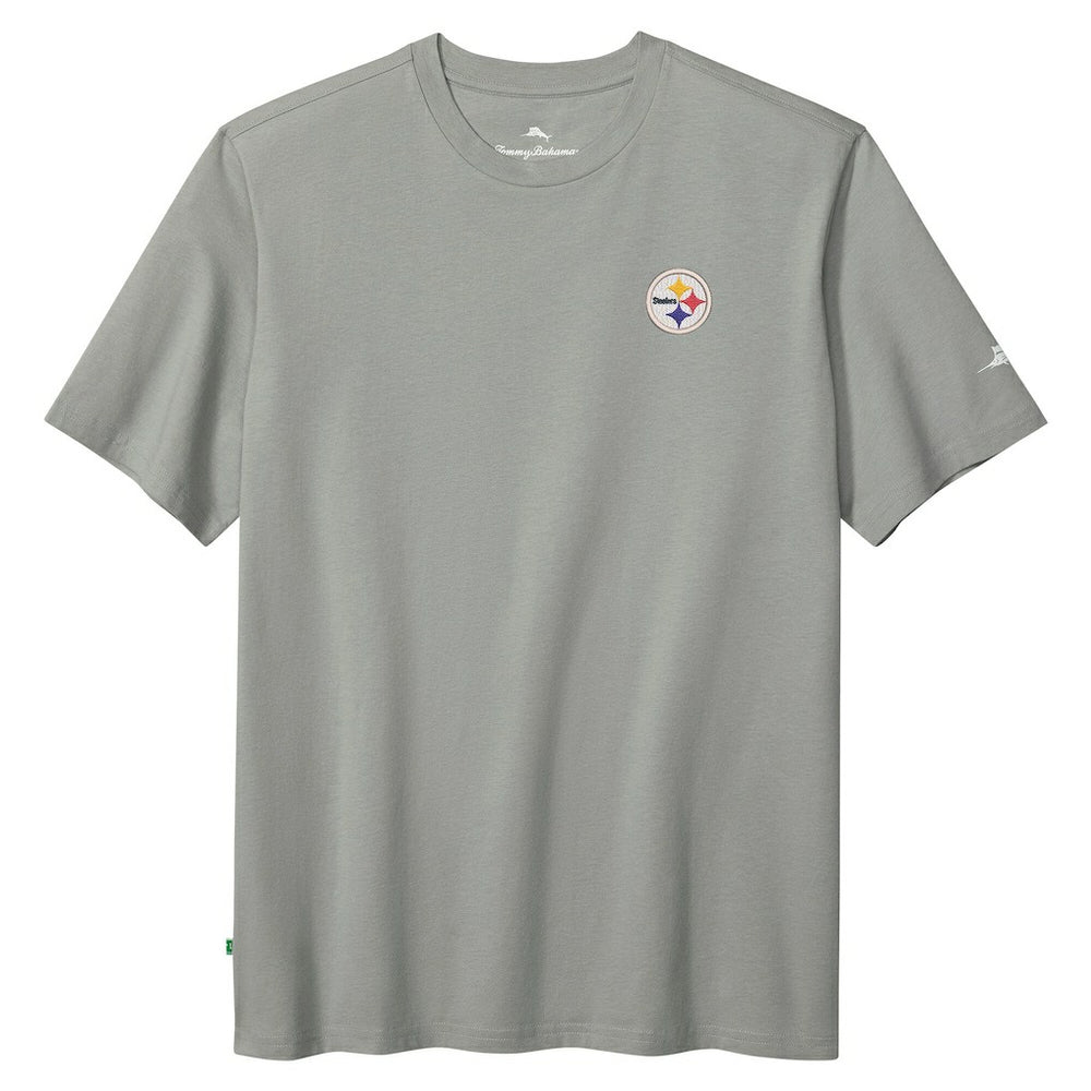 Pittsburgh Steelers Huddle & Hang Tens T-Shirt - Gray - Tommy Bahama
