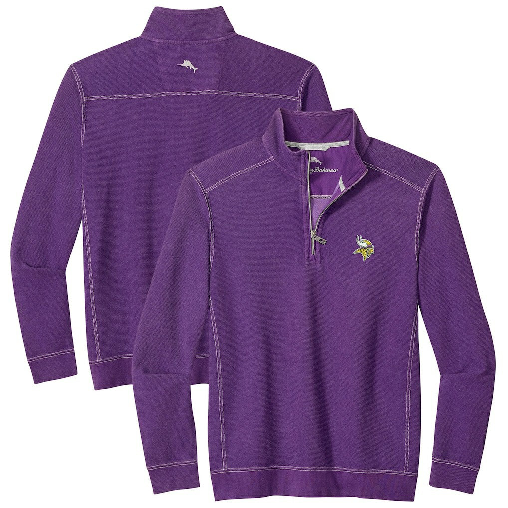 Minnesota Vikings Sport Tobago Half-Zip Pullover - Purple - Tommy Bahama