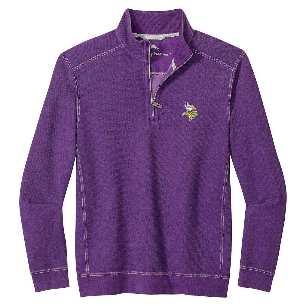 Minnesota Vikings Sport Tobago Half-Zip Pullover - Purple - Tommy Bahama