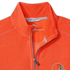Cleveland Browns Sport Tobago Half-Zip Pullover - Orange - Tommy Bahama