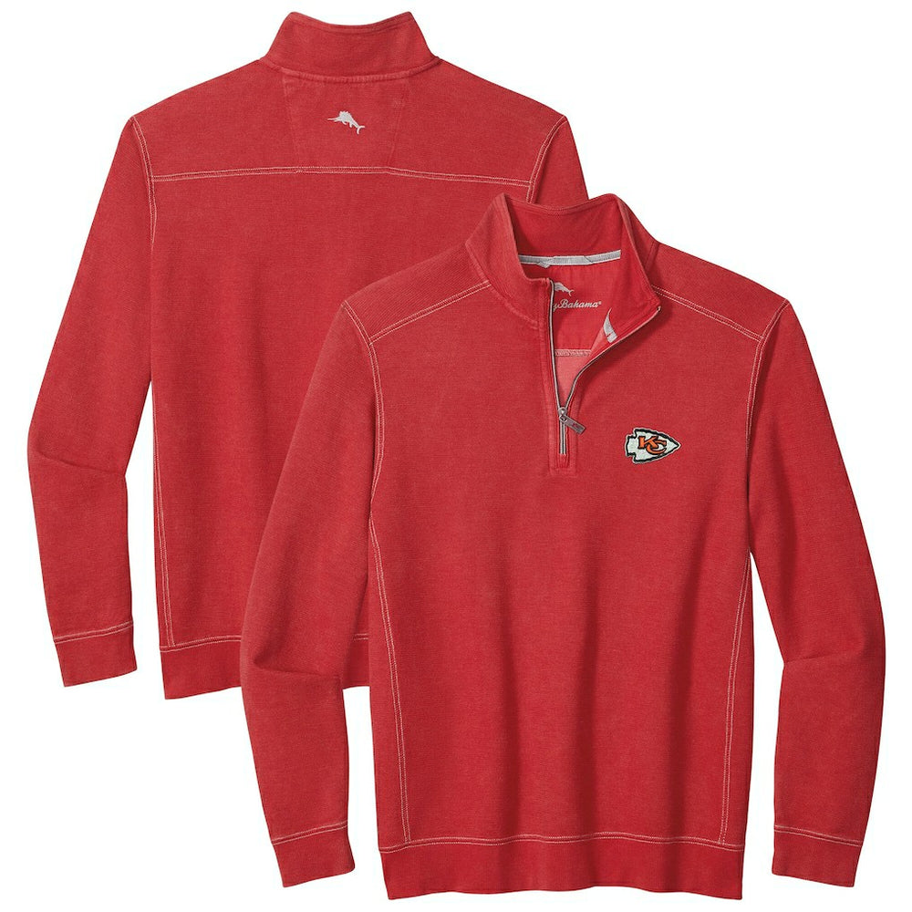 Kansas City Chiefs Sport Tobago Half-Zip Pullover - Red - Tommy Bahama