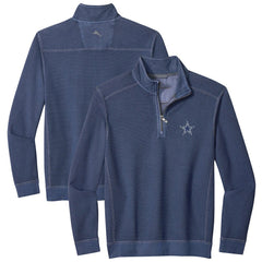 Dallas Cowboys Sport Tobago Half-Zip Pullover - Navy - Tommy Bahama