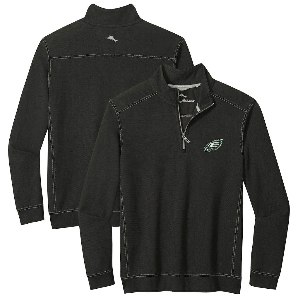 Philadelphia Eagles Sport Tobago Half-Zip Pullover - Black - Tommy Bahama