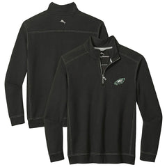 Philadelphia Eagles Sport Tobago Half-Zip Pullover - Black - Tommy Bahama