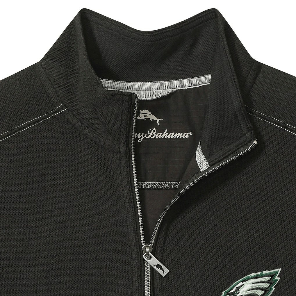 Philadelphia Eagles Sport Tobago Half-Zip Pullover - Black - Tommy Bahama