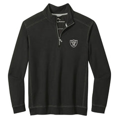 Las Vegas Raiders Sport Tobago Half-Zip Pullover - Black - Tommy Bahama