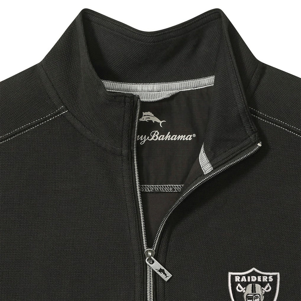 Las Vegas Raiders Sport Tobago Half-Zip Pullover - Black - Tommy Bahama