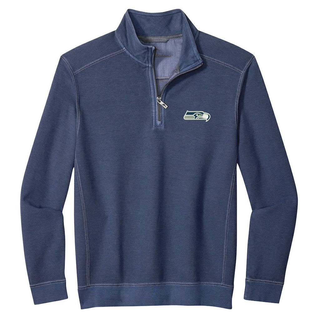 Seattle Seahawks Sport Tobago Half-Zip Pullover - College Navy - Tommy Bahama
