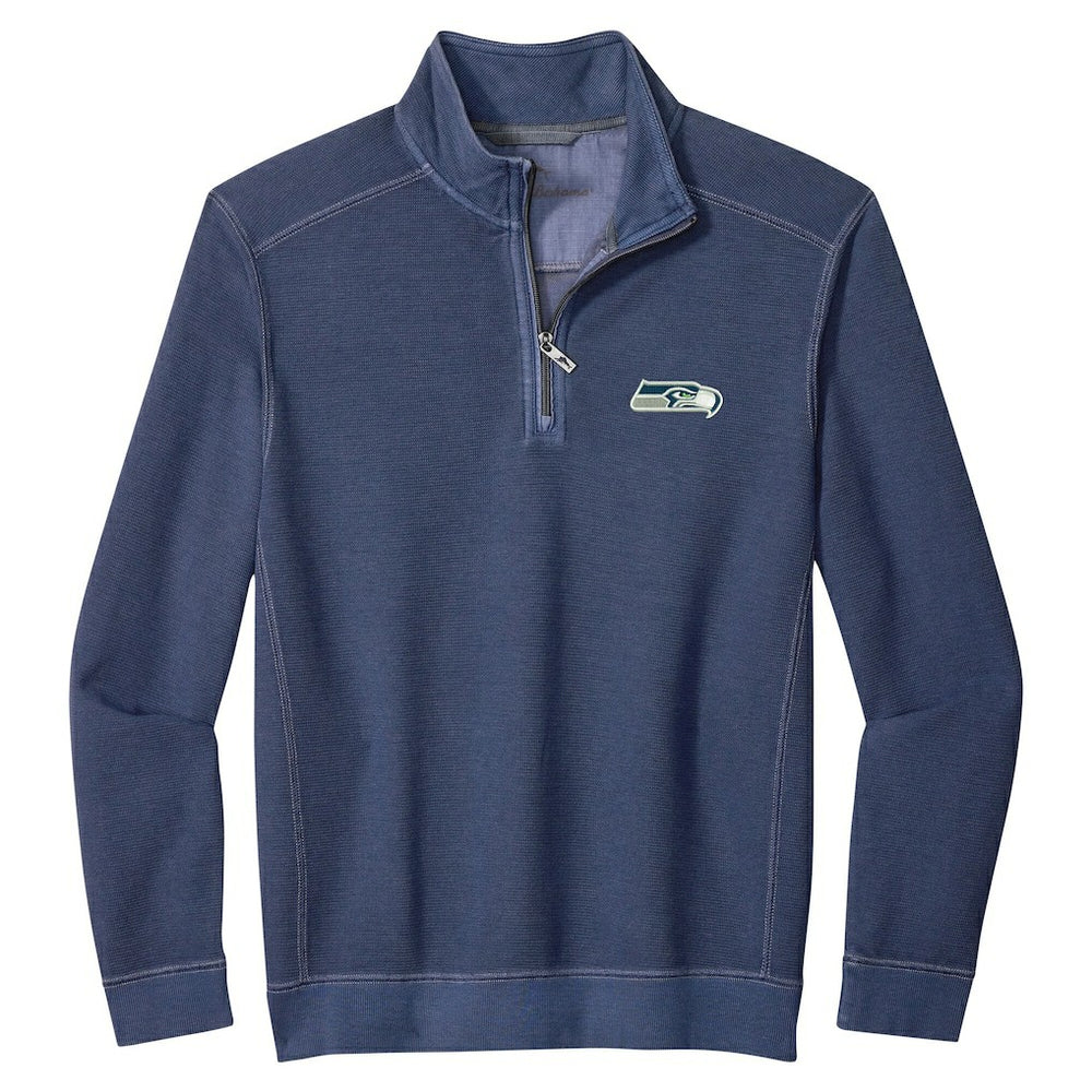Seattle Seahawks Sport Tobago Half-Zip Pullover - College Navy - Tommy Bahama