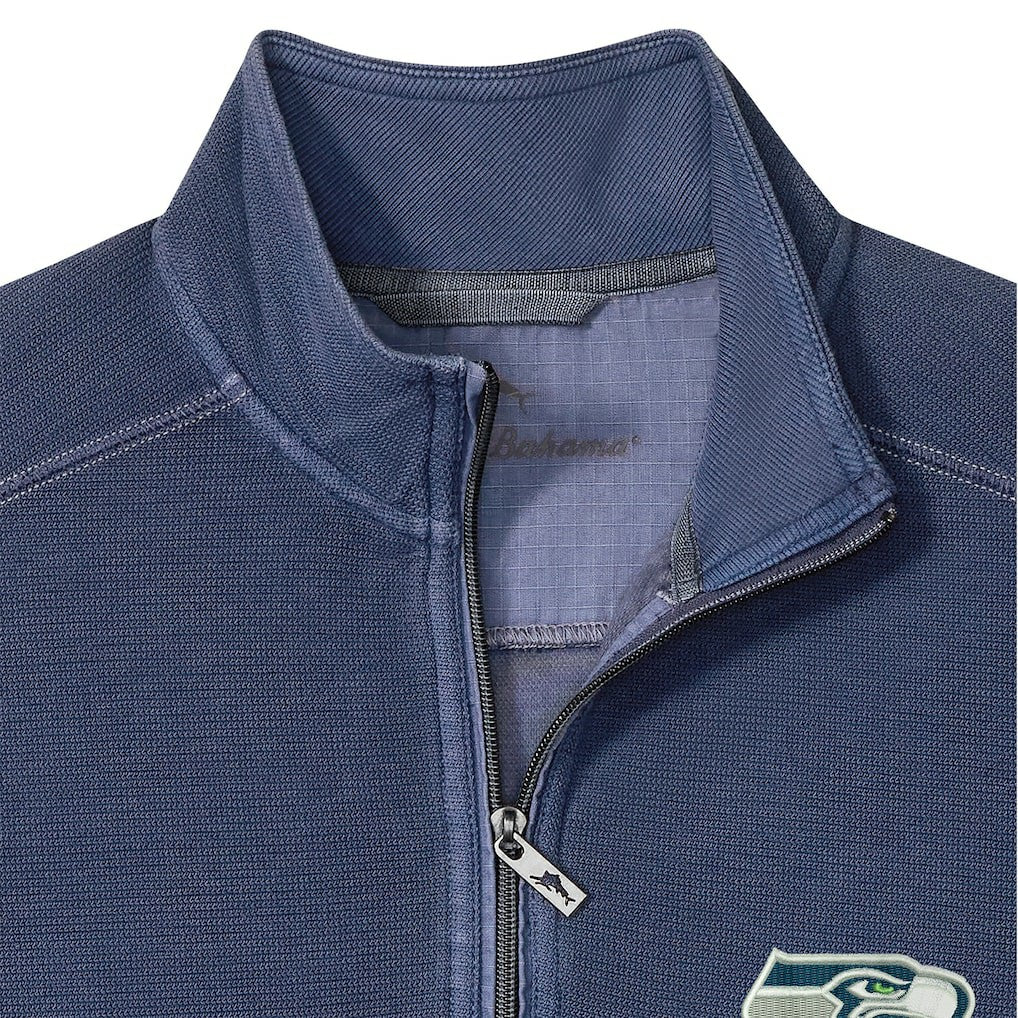 Seattle Seahawks Sport Tobago Half-Zip Pullover - College Navy - Tommy Bahama