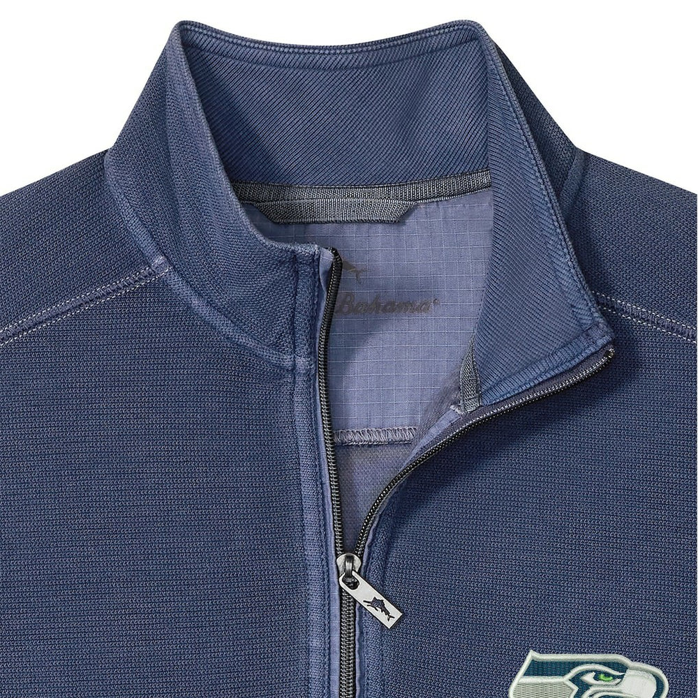 Seattle Seahawks Sport Tobago Half-Zip Pullover - College Navy - Tommy Bahama