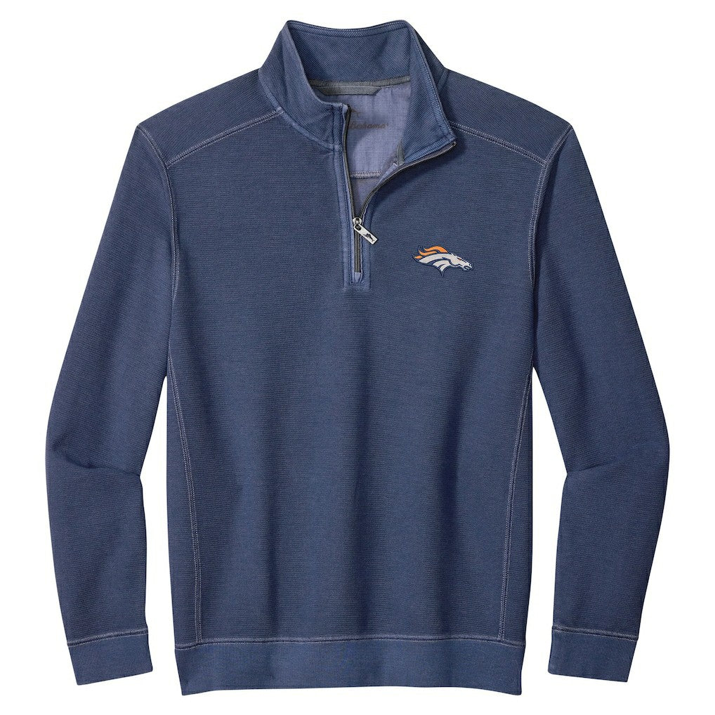 Denver Broncos Sport Tobago Half-Zip Pullover - Navy - Tommy Bahama