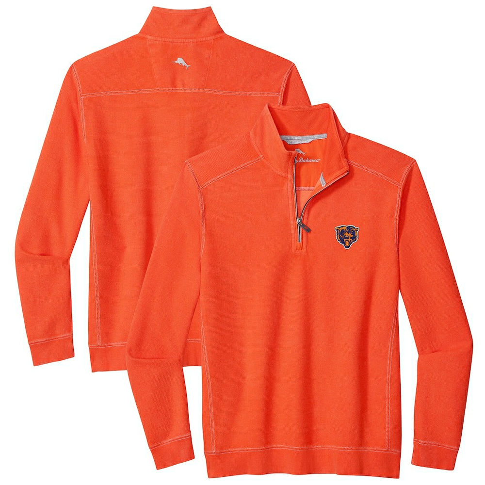 Chicago Bears Sport Tobago Half-Zip Pullover - Orange - Tommy Bahama