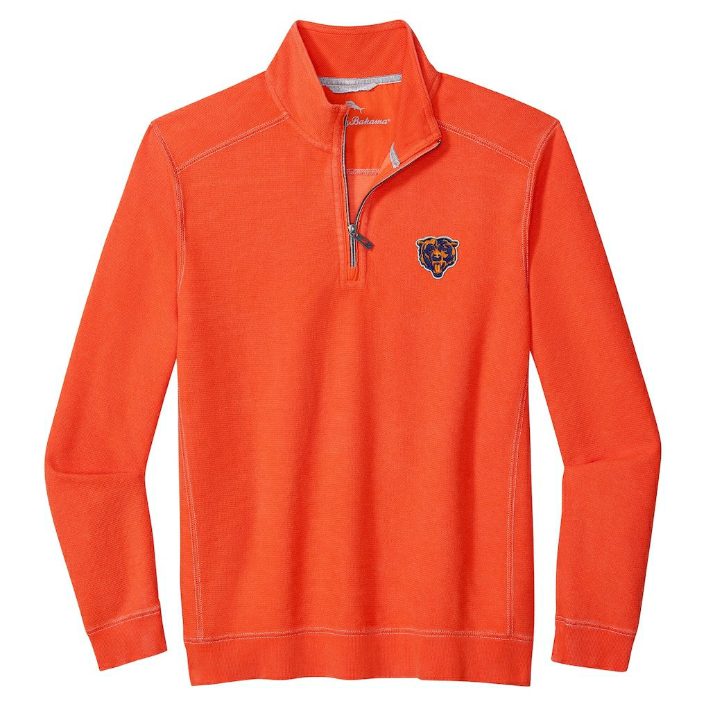 Chicago Bears Sport Tobago Half-Zip Pullover - Orange - Tommy Bahama