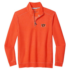 Cincinnati Bengals Sport Tobago Half-Zip Pullover - Orange - Tommy Bahama