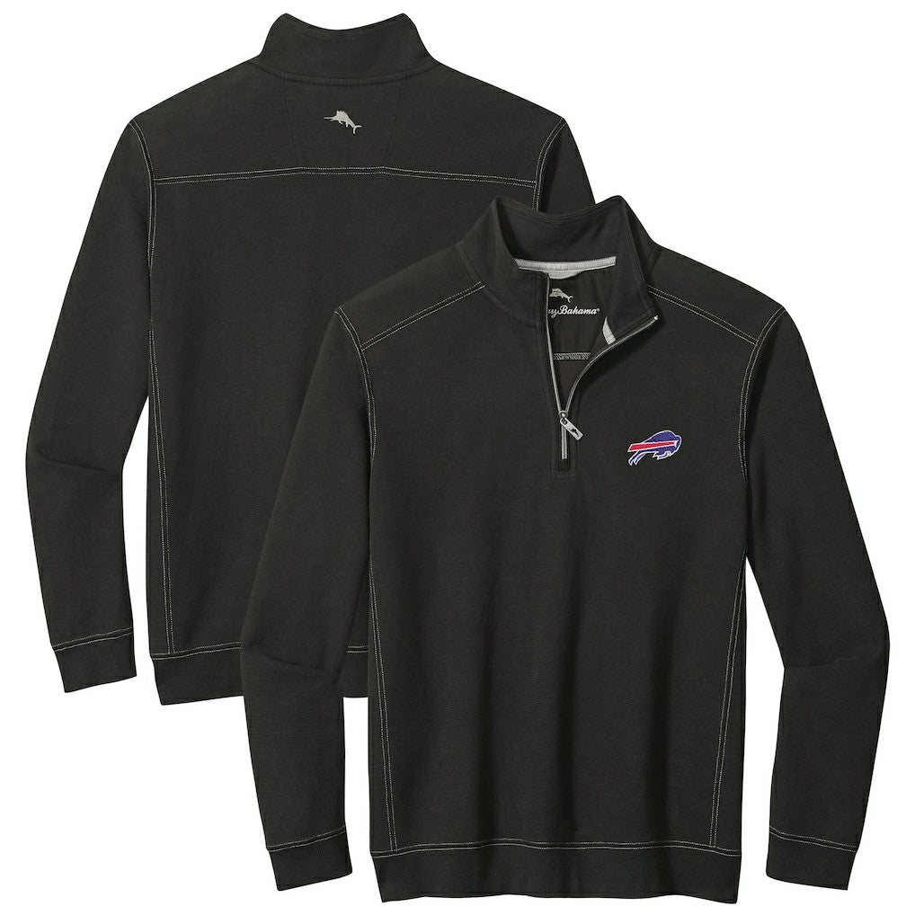 Buffalo Bills Sport Tobago Half-Zip Pullover - Black - Tommy Bahama