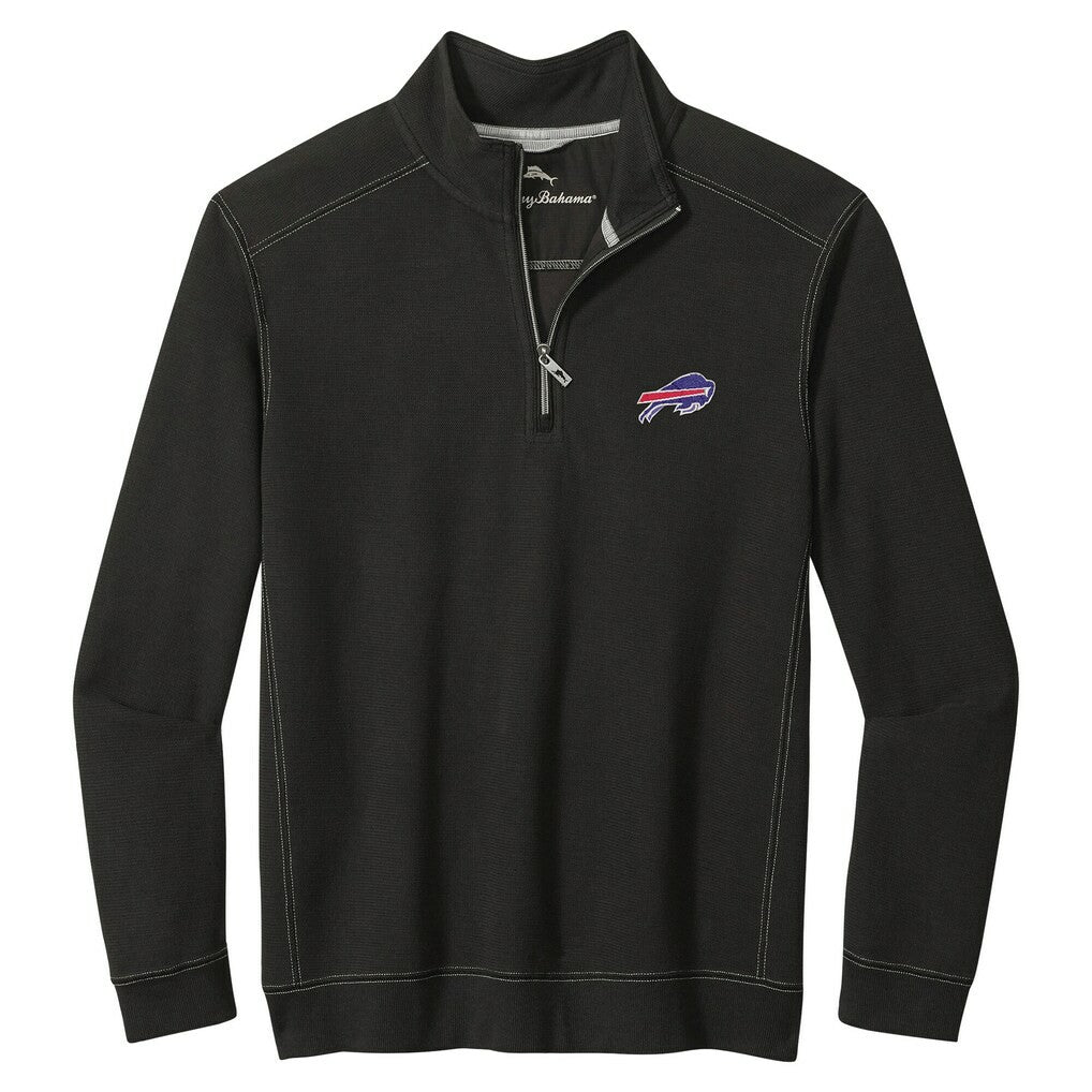 Buffalo Bills Sport Tobago Half-Zip Pullover - Black - Tommy Bahama