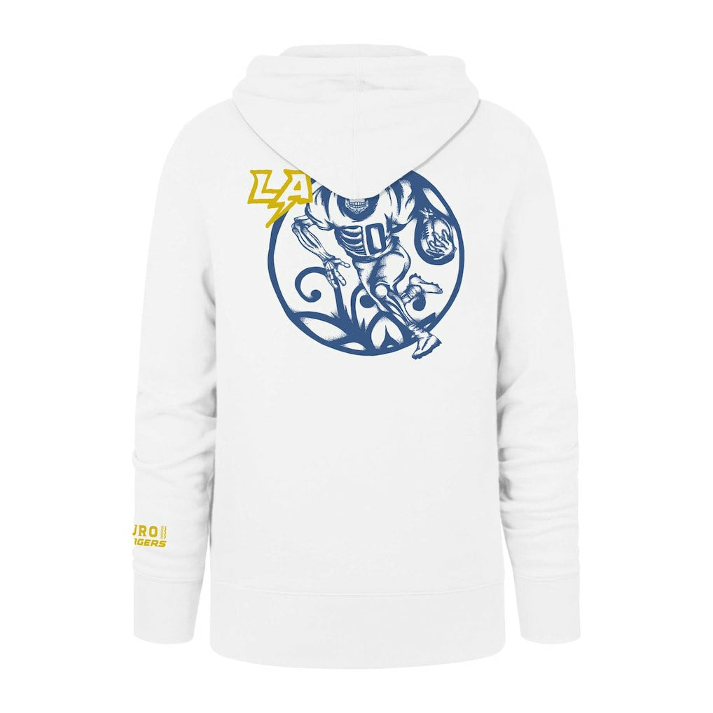 Los Angeles Chargers '47 La Familia Headline Pullover Hoodie - White - 47 brand