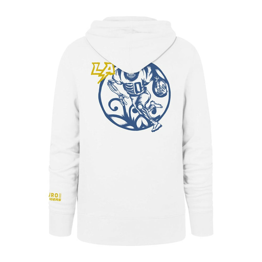 Los Angeles Chargers '47 La Familia Headline Pullover Hoodie - White - 47 brand
