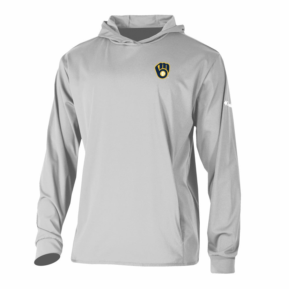 Milwaukee Brewers Columbia Long Drive Pullover Hoodie Discount
