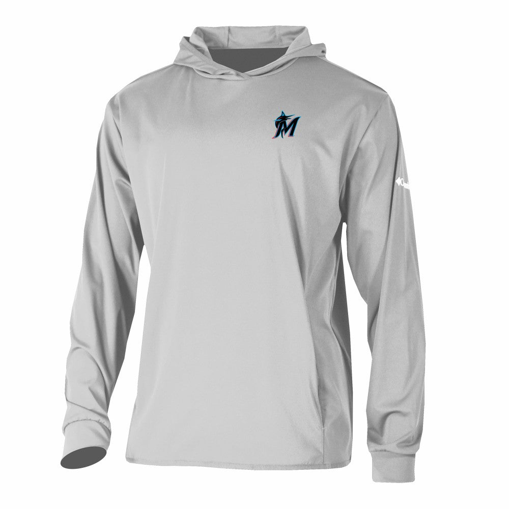 Miami Marlins Columbia Long Drive Pullover Hoodie Online