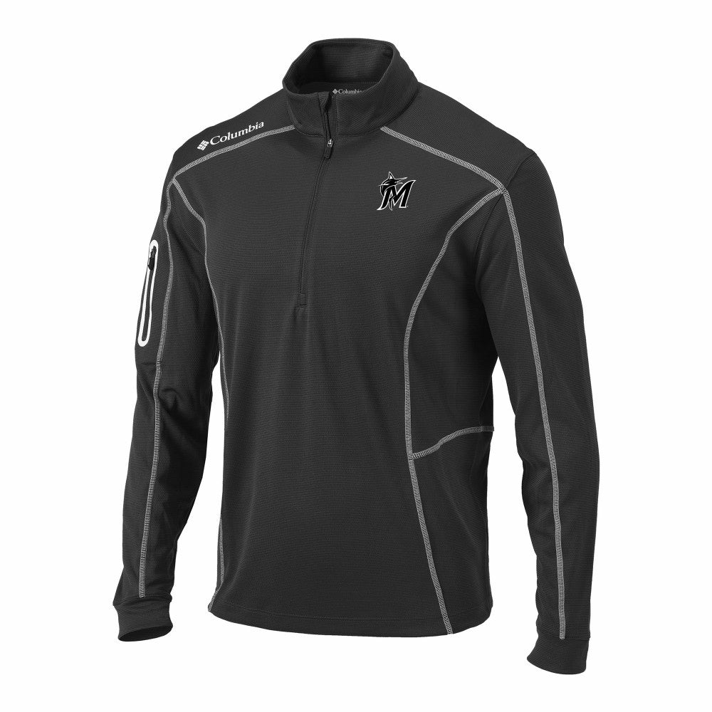 Miami Marlins Columbia Omni-Wick Shotgun Quarter-Zip Pullover for sale