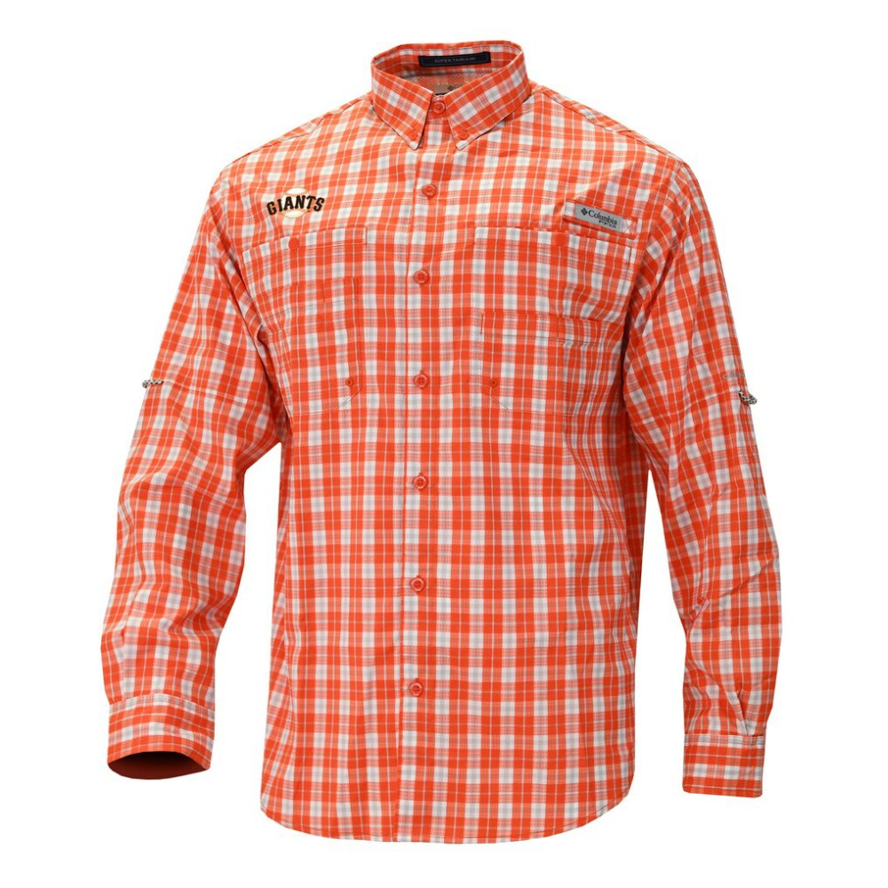 San Francisco Giants Columbia Super Tamiami Omni-Shade Long Sleeve Button-Down Shirt for sale