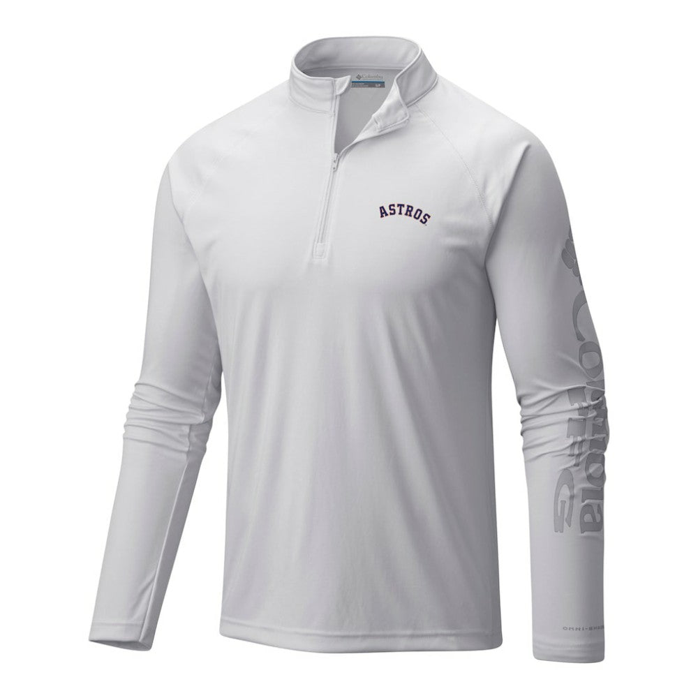 Houston Astros Columbia Terminal Tackle Omni-Wick Raglan Quarter-Zip Pullover Discount