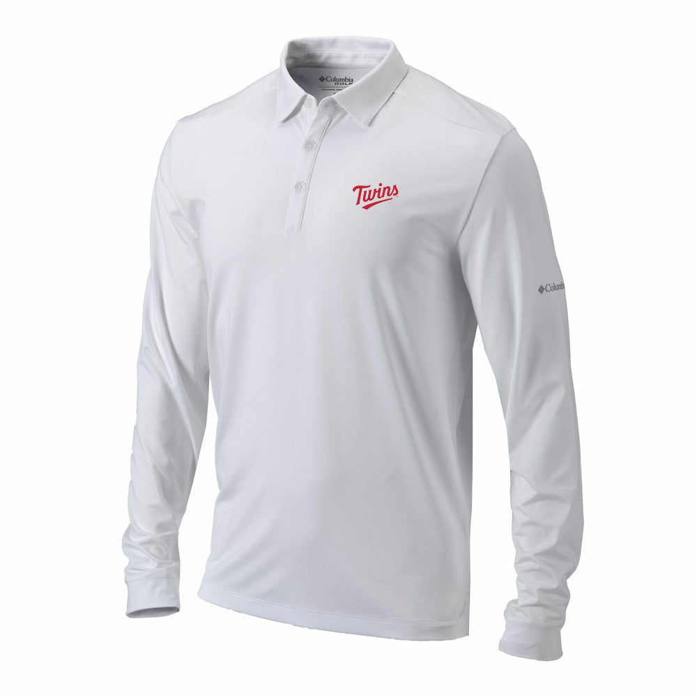 Minnesota Twins Columbia Omni-Wick Pin High Long Sleeve Polo Outlet