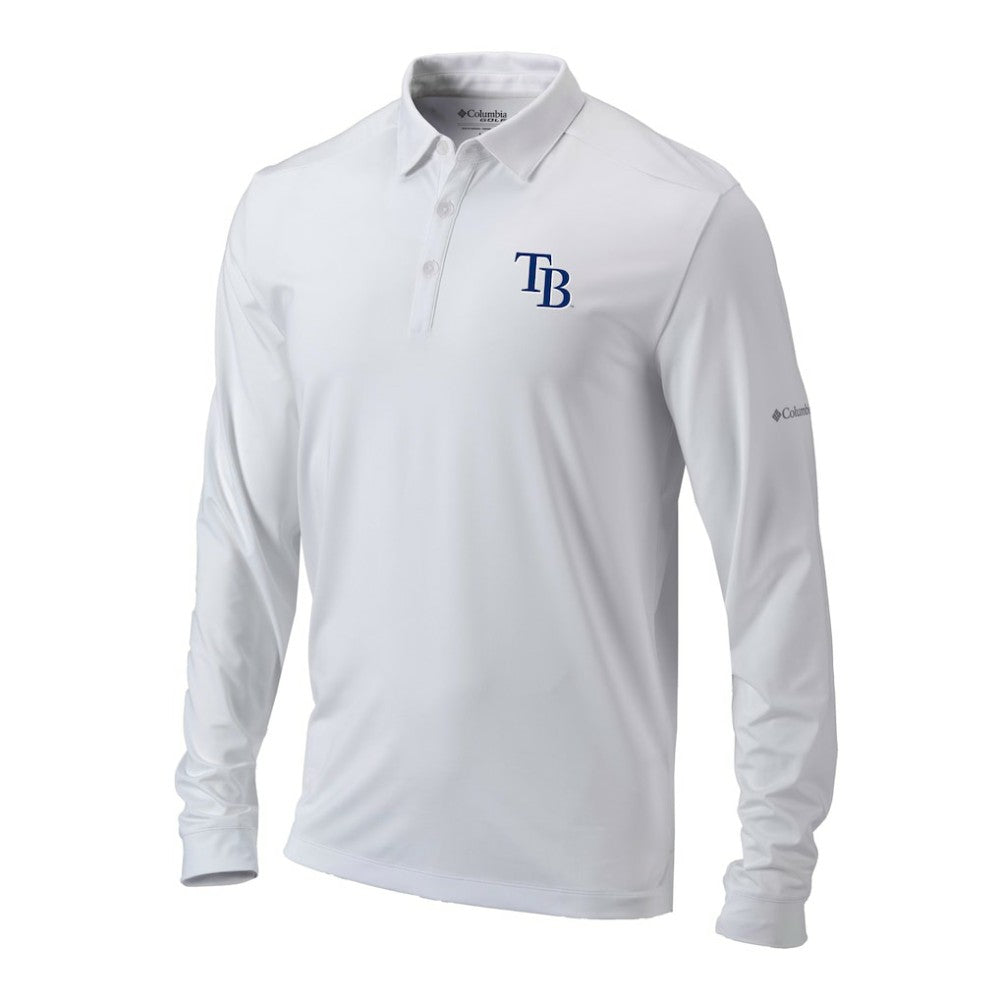 Tampa Bay Rays Columbia Omni-Wick Pin High Long Sleeve Polo Sale