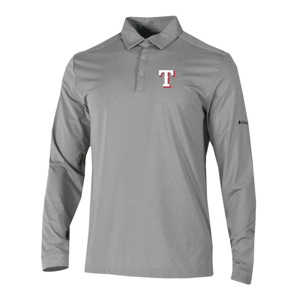 Texas Rangers Columbia Omni-Wick Pin High Long Sleeve Polo Online