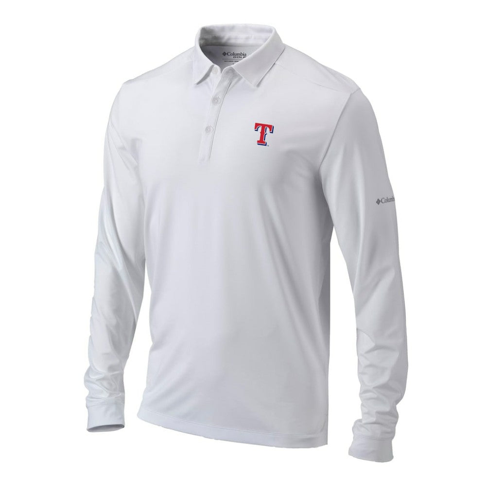 Texas Rangers Columbia Omni-Wick Pin High Long Sleeve Polo Sale
