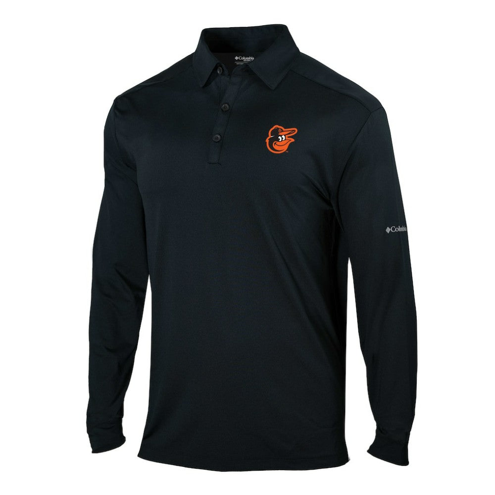 Baltimore Orioles Columbia Omni-Wick Pin High Long Sleeve Polo for sale