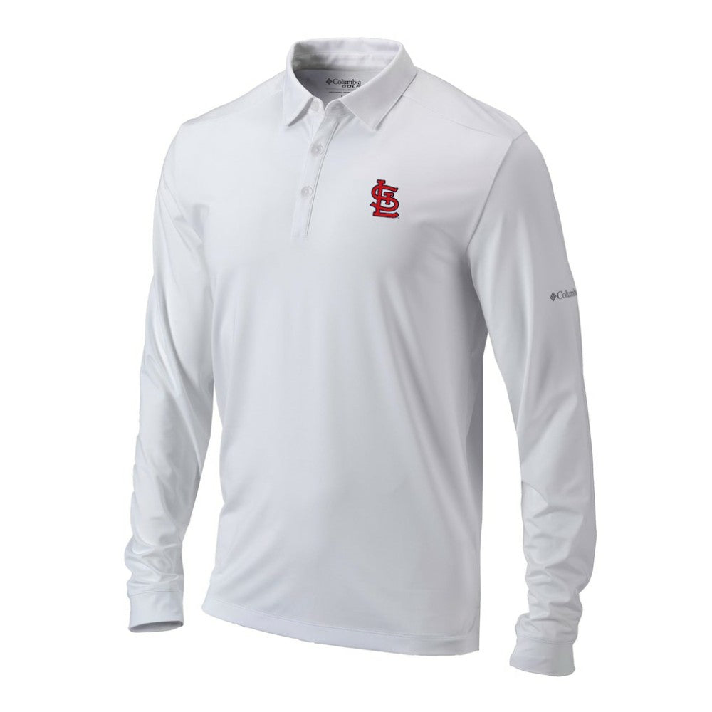 St. Louis Cardinals Columbia Omni-Wick Pin High Long Sleeve Polo for sale