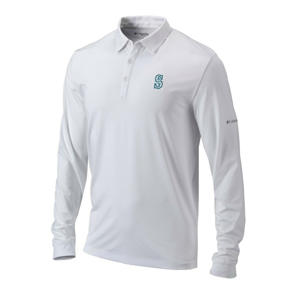 Seattle Mariners Columbia Omni-Wick Pin High Long Sleeve Polo Near Me
